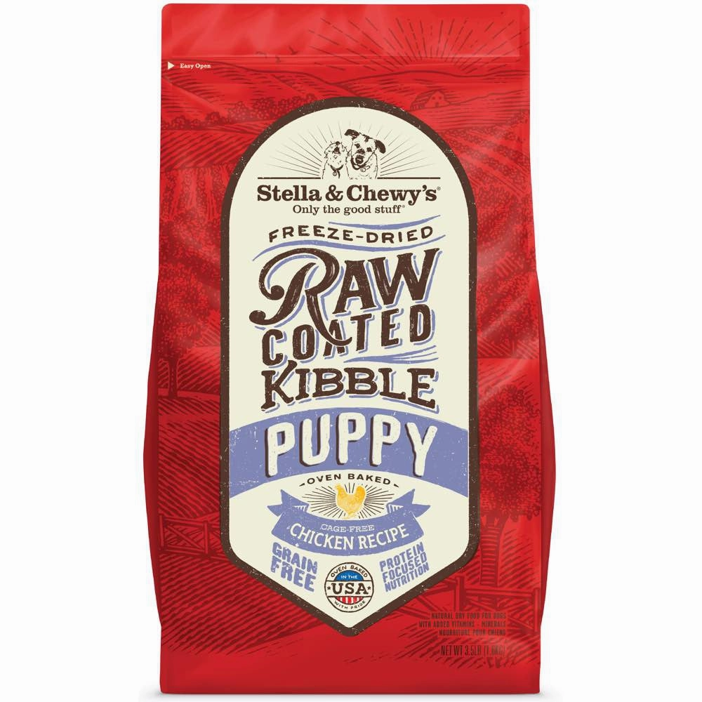 15% OFF FREE FD TREATS: Stella & Chewy's Freeze-Dried Raw Coated Kibble Chicken Puppy Grain-Free Dry Dog Food freeze dried dog food,raw nutrition dog,dog freeze dried kibble