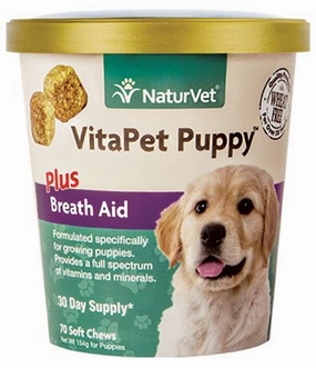 15% OFF: NaturVet VitaPet PUPPY Plus Breath Aid Soft Chew Supplement For Dogs 70 count freeze dried dog food,raw nutrition dog,dog freeze dried kibble
