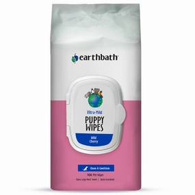20% OFF: Earthbath Wild Cherry Ultra-Mild Puppy Wipes 100pc freeze dried dog food,raw nutrition dog,dog freeze dried kibble