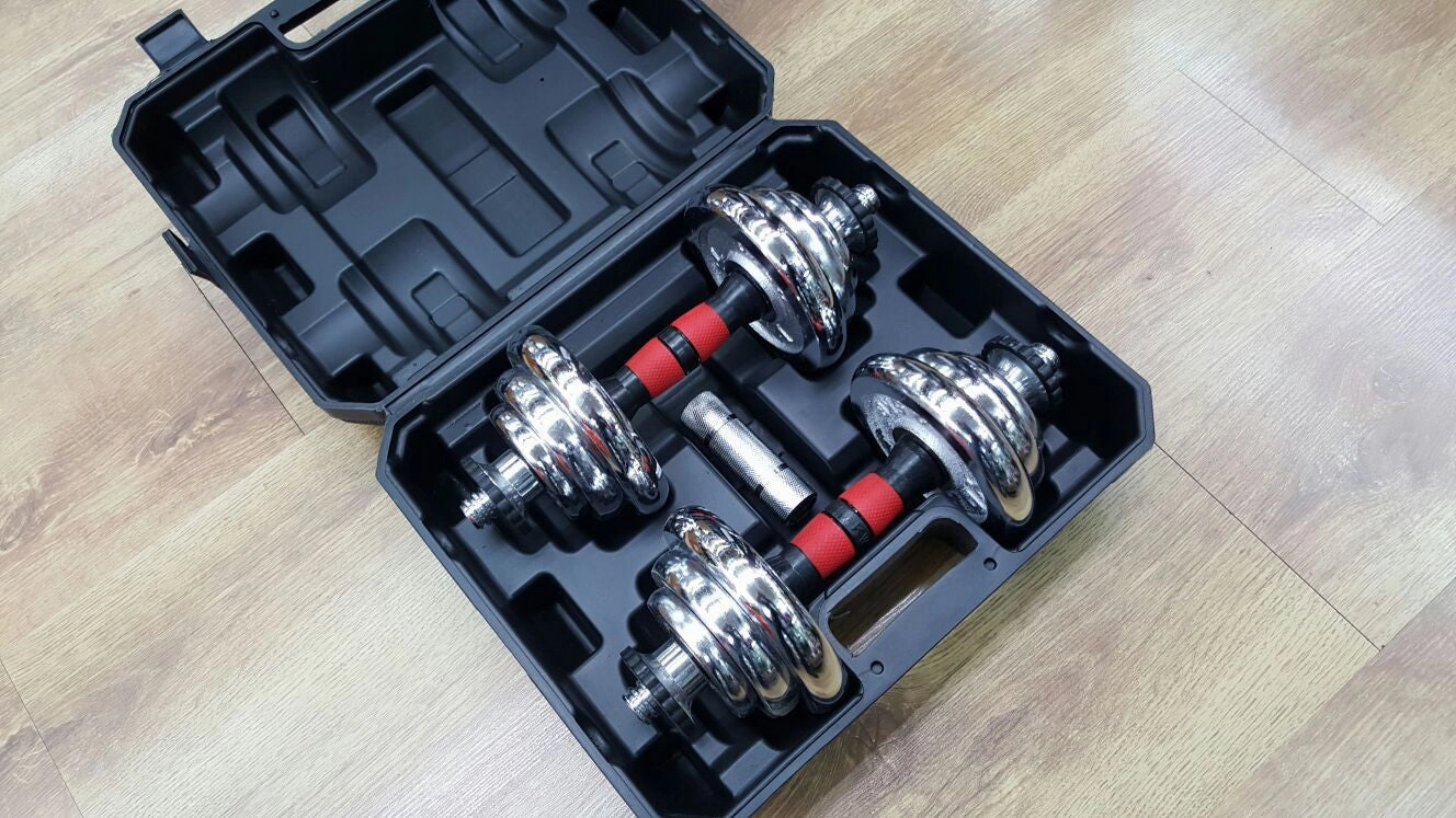20KG Adjustable Chrome DumbBell Set  