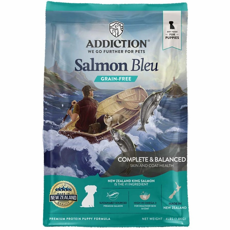 25% OFF: Addiction Salmon Bleu Puppy Grain Free Dry Dog Food freeze dried dog food,raw nutrition dog,dog freeze dried kibble