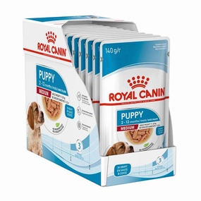 33% OFF: Royal Canin Medium Puppy Pouch Dog Food 140g x 10 freeze dried dog food,raw nutrition dog,dog freeze dried kibble