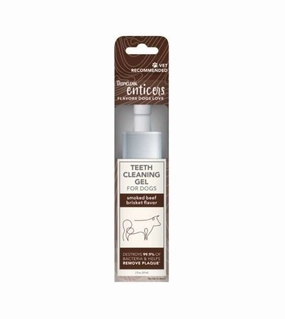 $14.40 ONLY [PWP SPECIAL]: TropiClean Enticers - No Brushing Teeth Cleaning Gel for Dogs (Smoked Beef Brisket) dog immunity,pet immune support