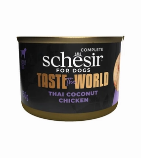 $3.60 ONLY [PWP SPECIAL]: Schesir Taste The World Wet Dog Food (Thai Coconut Chicken) dog gifts,pet keepsakes