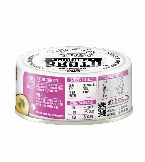 Absolute Holistic Broth Chunks (Chicken Cutlets & Chia Seeds) Wet Cat & Dog Food