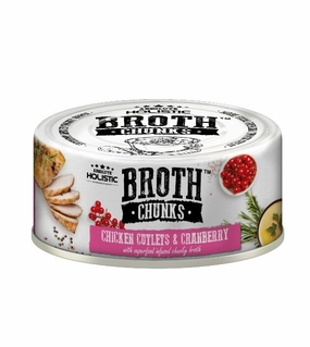 Absolute Holistic Broth Chunks (Chicken Cutlets & Cranberry) Wet Cat & Dog Food dog gifts,pet keepsakes