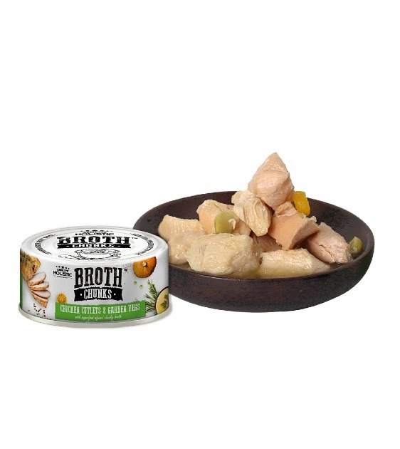 Absolute Holistic Broth Chunks (Chicken Cutlets & Garden Vegs) Wet Cat & Dog Food