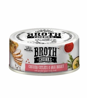Absolute Holistic Broth Chunks (Chicken Cutlets & Goji Berry) Wet Cat & Dog Food dog shampoo,bathing supplies