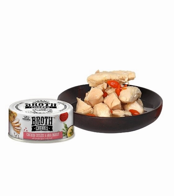 Absolute Holistic Broth Chunks (Chicken Cutlets & Goji Berry) Wet Cat & Dog Food