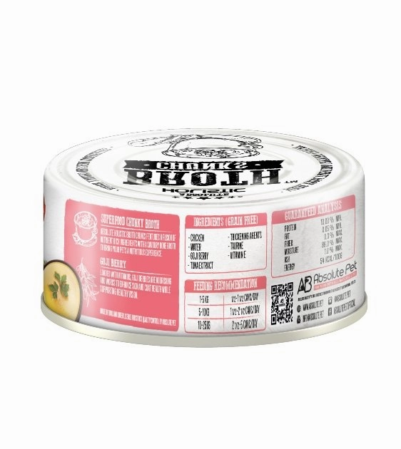 Absolute Holistic Broth Chunks (Chicken Cutlets & Goji Berry) Wet Cat & Dog Food