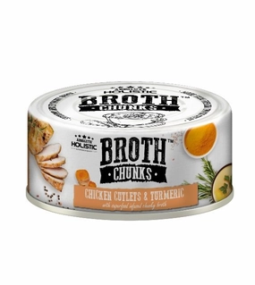 Absolute Holistic Broth Chunks (Chicken Cutlets & Turmeric) Wet Cat & Dog Food dog shampoo,bathing supplies