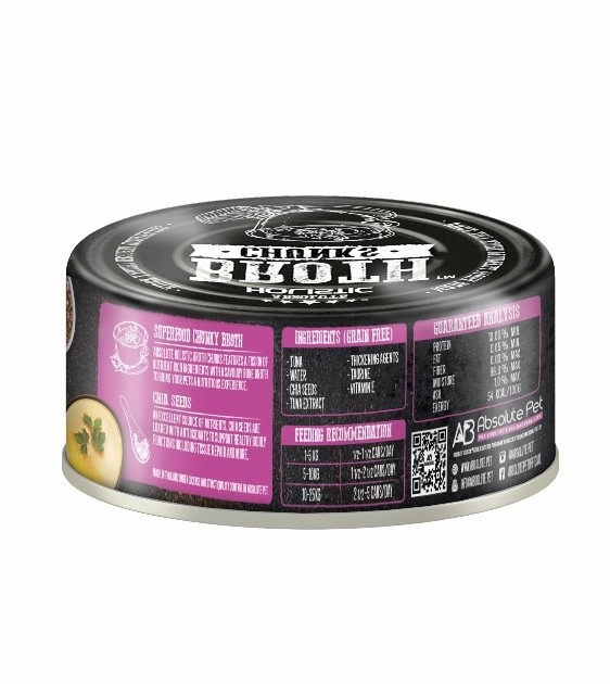Absolute Holistic Broth Chunks (Tuna Thick Cuts & Chia Seeds) Wet Cat & Dog Food