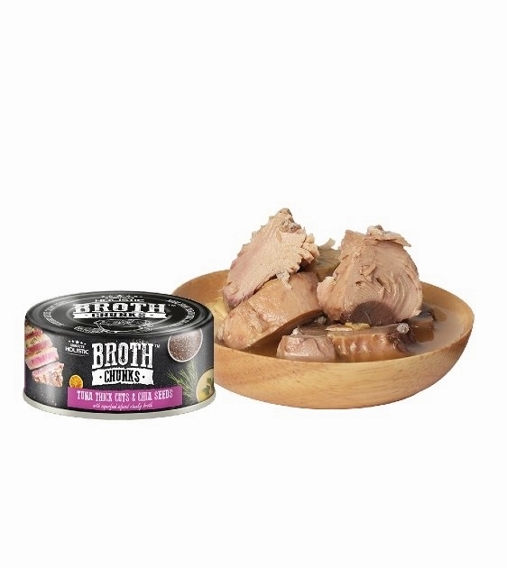 Absolute Holistic Broth Chunks (Tuna Thick Cuts & Chia Seeds) Wet Cat & Dog Food