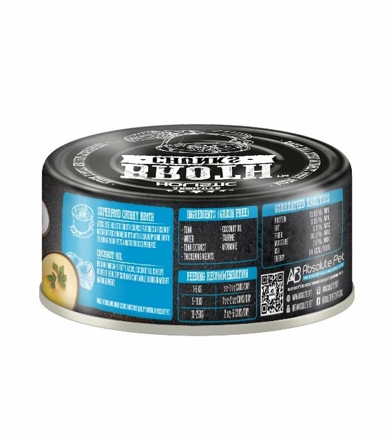 Absolute Holistic Broth Chunks (Tuna Thick Cuts & Coconut Oil) Wet Cat & Dog Food
