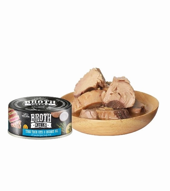 Absolute Holistic Broth Chunks (Tuna Thick Cuts & Coconut Oil) Wet Cat & Dog Food