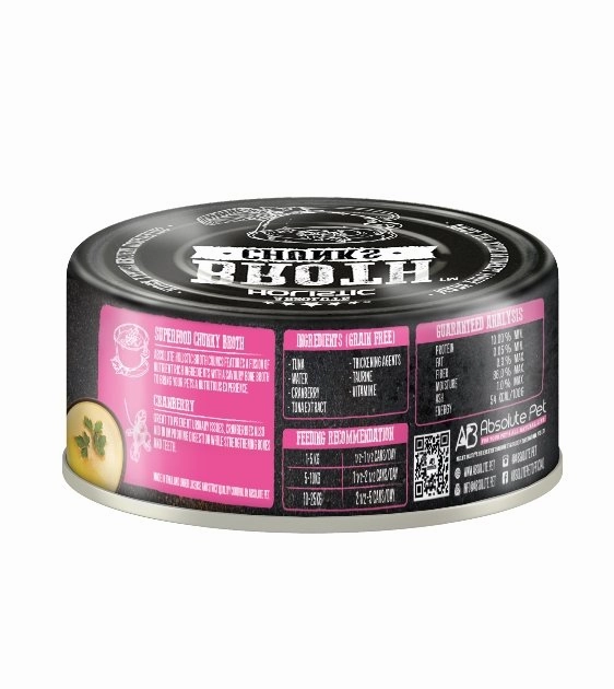 Absolute Holistic Broth Chunks (Tuna Thick Cuts & Cranberry) Wet Cat & Dog Food