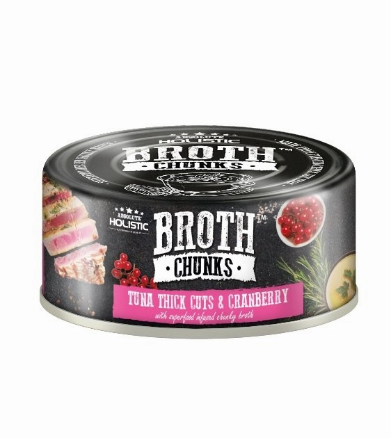 Absolute Holistic Broth Chunks (Tuna Thick Cuts & Cranberry) Wet Cat & Dog Food