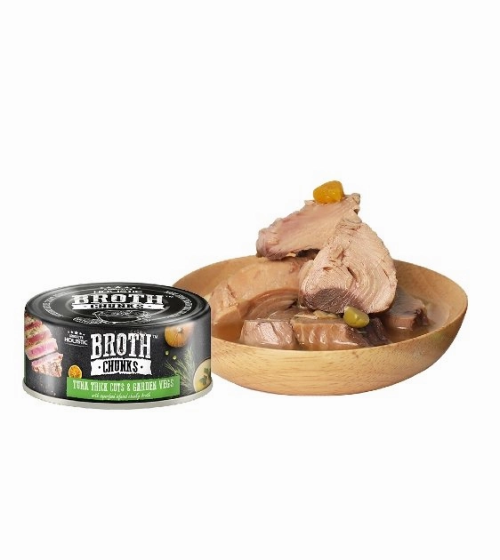 Absolute Holistic Broth Chunks (Tuna Thick Cuts & Garden Vegs) Wet Cat & Dog Food