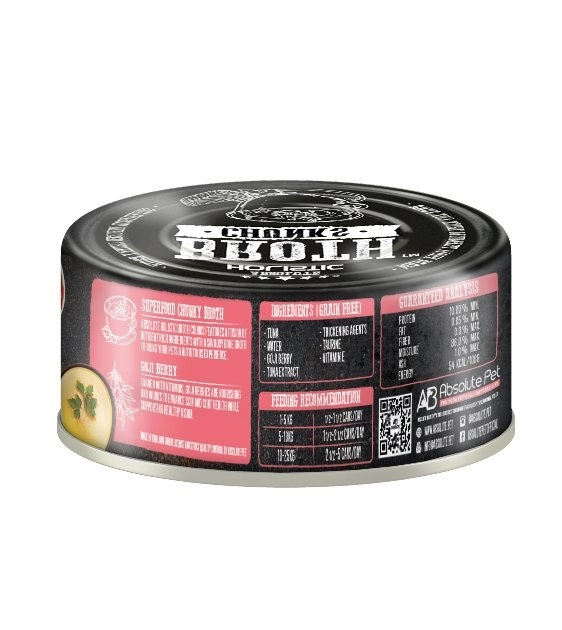 Absolute Holistic Broth Chunks (Tuna Thick Cuts & Goji Berry) Wet Cat & Dog Food