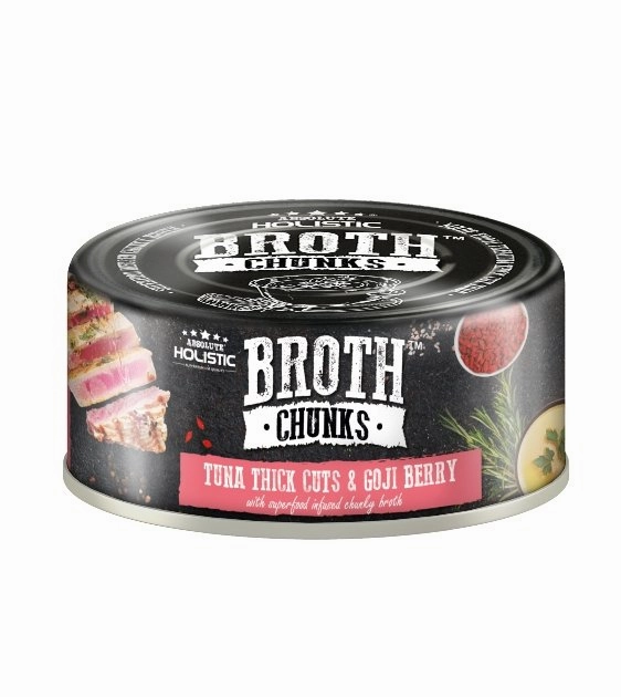 Absolute Holistic Broth Chunks (Tuna Thick Cuts & Goji Berry) Wet Cat & Dog Food dog gifts,pet keepsakes