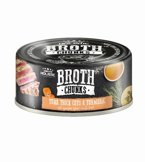 Absolute Holistic Broth Chunks (Tuna Thick Cuts & Turmeric) Wet Cat & Dog Food dog hygiene,clean pet