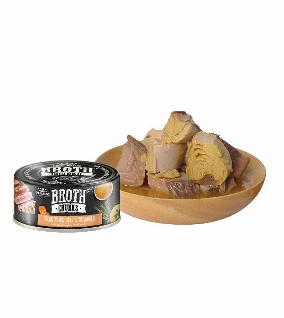Absolute Holistic Broth Chunks (Tuna Thick Cuts & Turmeric) Wet Cat & Dog Food