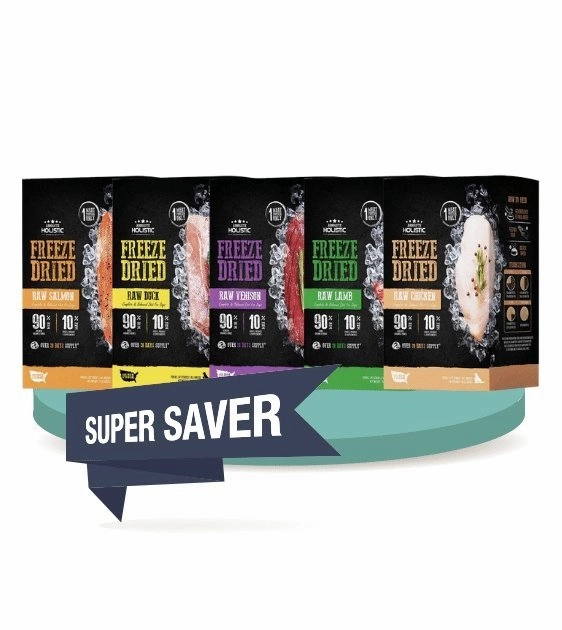 Absolute Holistic Freeze Dried Patties Dog Food 14oz/12.7oz (3-Pack Saver Bundle)