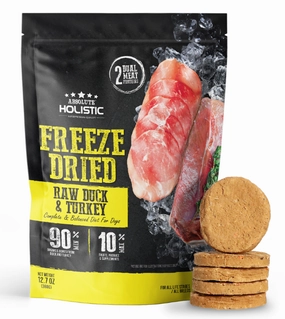 Absolute Holistic Freeze Dried Patties Dog Food (Duck & Turkey) freeze-dried dog food,lightweight pet food