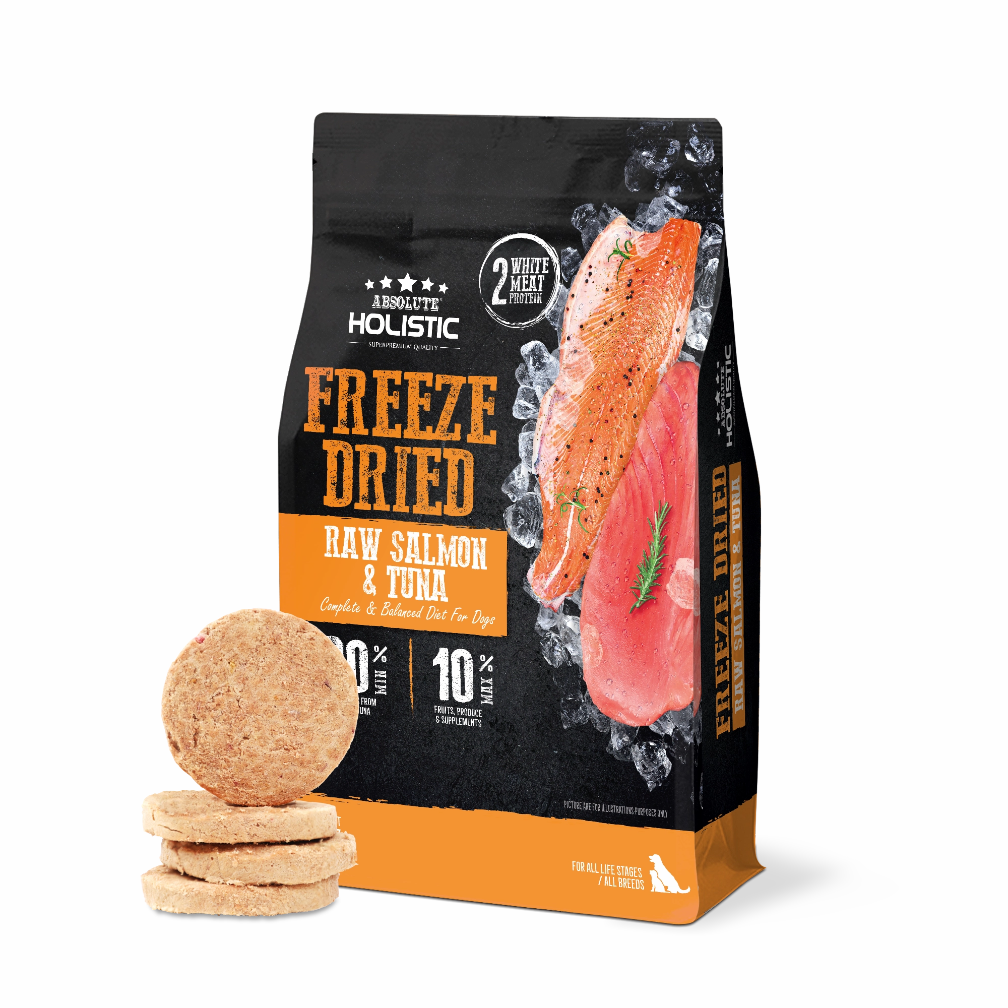Absolute Holistic Freeze Dried Patties Dog Food (Salmon & Tuna)