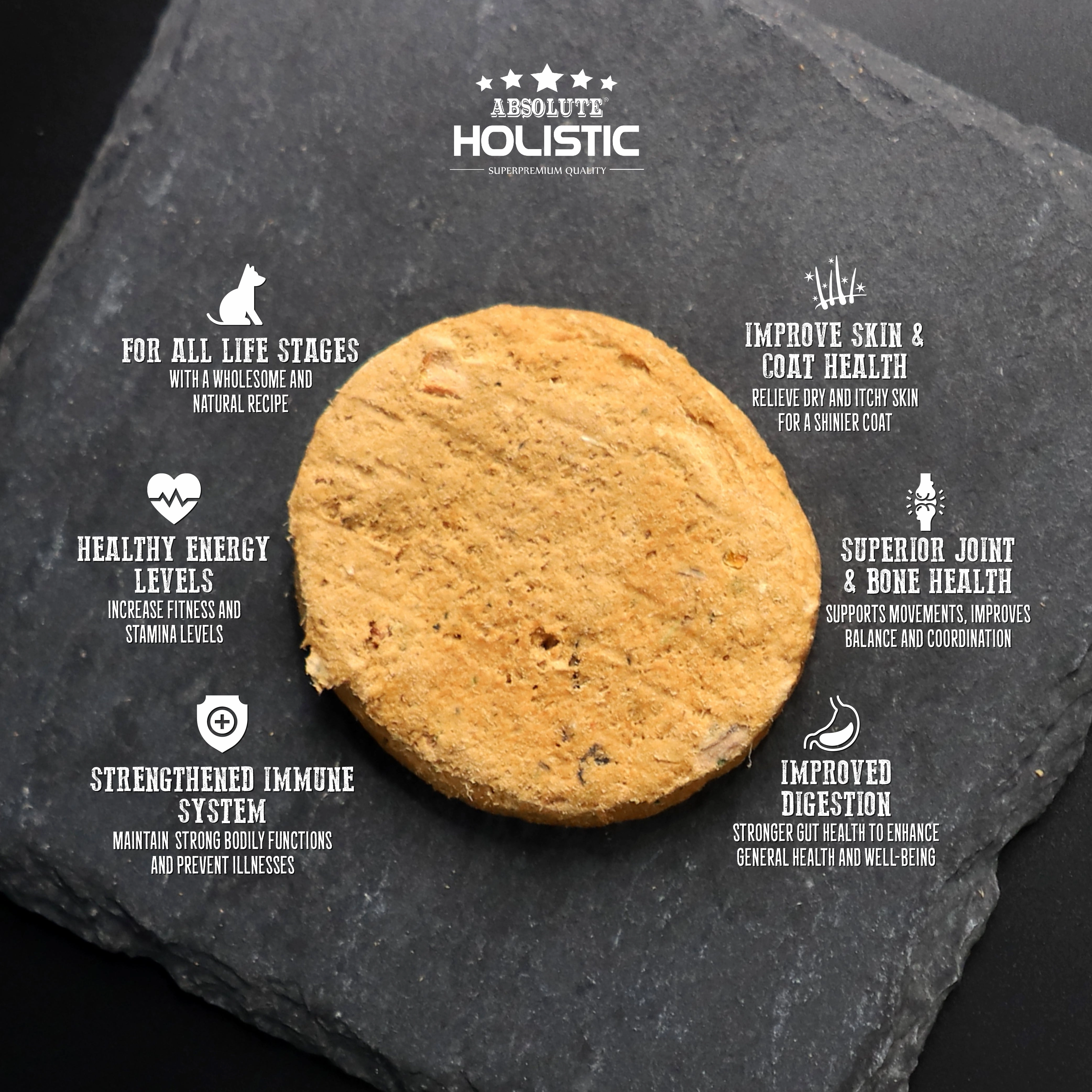 Absolute Holistic Freeze Dried Patties Dog Food (Venison & Beef)