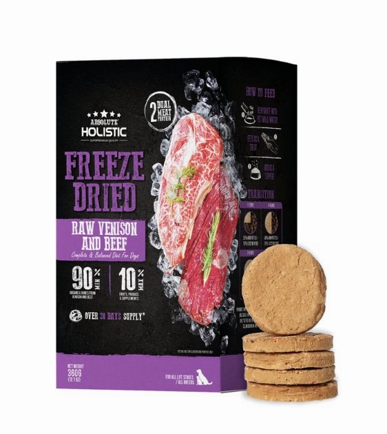Absolute Holistic Freeze Dried Patties Dog Food (Venison & Beef) dog shampoo,bathing supplies