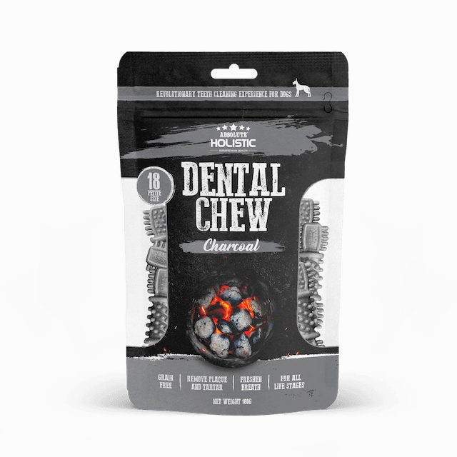 Absolute Holistic Petite Dental Dog Chews (Charcoal) dog chews,dog bones
