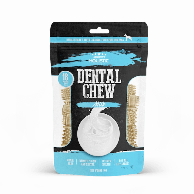 Absolute Holistic Petite Dental Dog Chews (Milk) dog chews,dog bones
