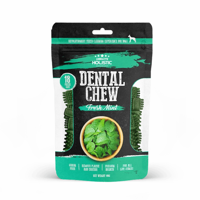 Absolute Holistic Petite Dental Dog Chews (Mint) dog chews,dog bones