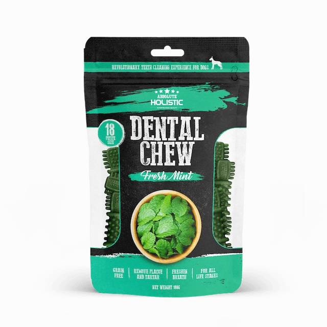 Absolute Holistic Petite Dental Dog Chews (Mint) pet coat care,skin health
