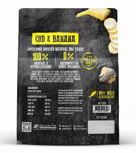 Absolute Holistic Roast In The Bag (Cod & Banana) Natural Dog Treats