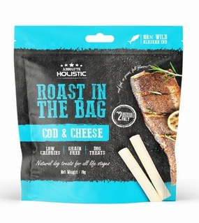 Absolute Holistic Roast In The Bag (Cod & Cheese) Natural Dog Treats dog shampoo,bathing supplies