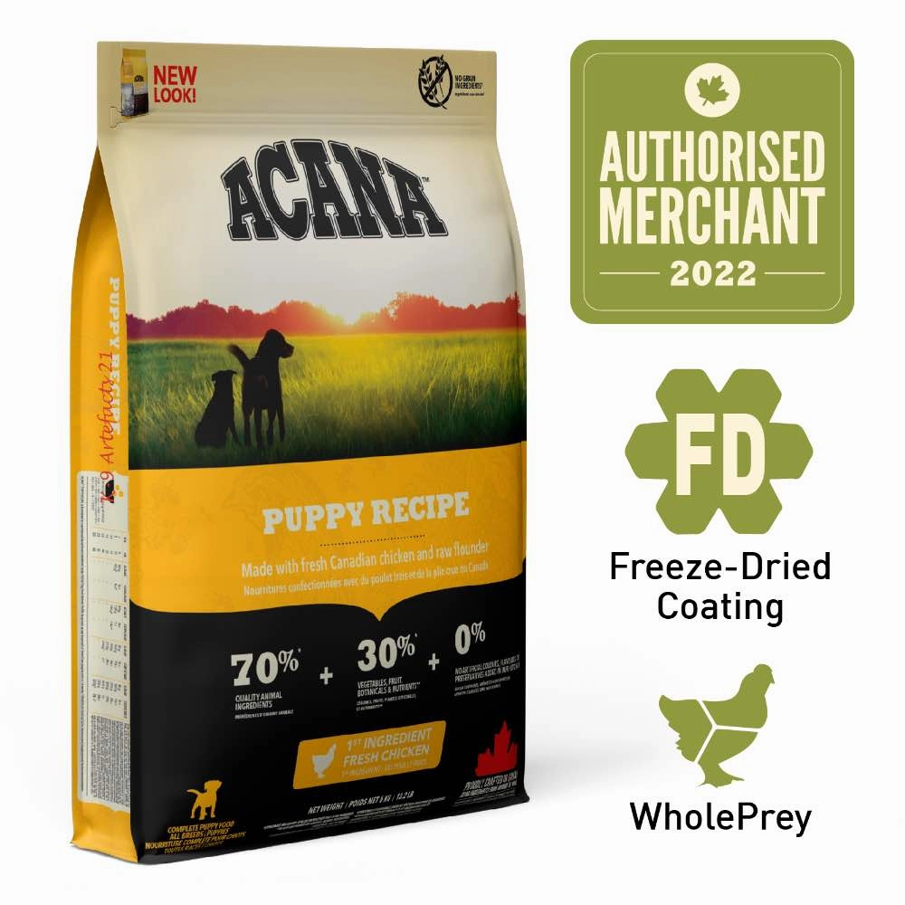 ACANA Heritage Puppy Grain-Free Dry Dog Food freeze dried dog food,raw nutrition dog,dog freeze dried kibble