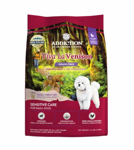 Addiction Dry Dog Food (Viva La Venison For Small Dogs) small breed food,tiny dog food