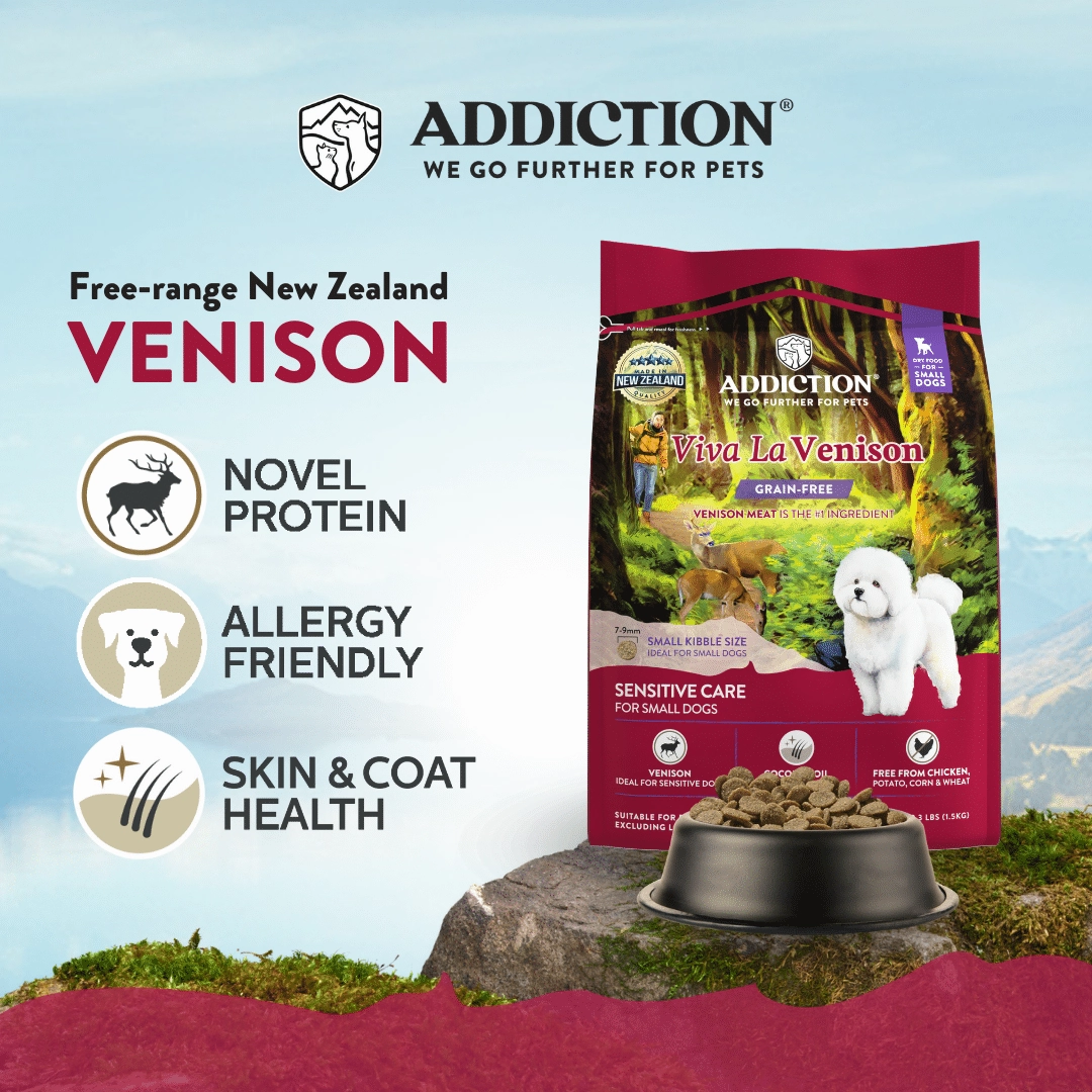 Addiction Dry Dog Food (Viva La Venison For Small Dogs)