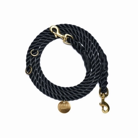 Adjustable Bolt Snaps Rope Dog Leash Black dog mixer,pet meal booster