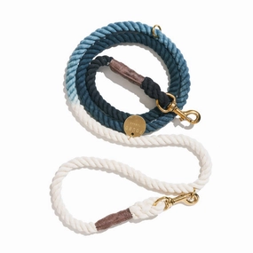 Adjustable Bolt Snaps Rope Dog Leash Marine Green Ombre dog mixer,pet meal booster