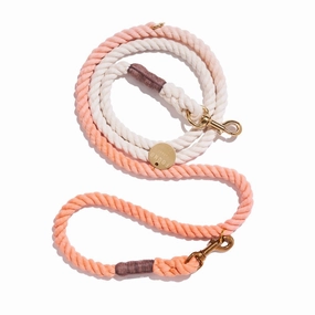 Adjustable Bolt Snaps Rope Dog Leash Peach Ombre dog mixer,pet meal booster