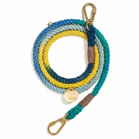 Adjustable Cotton Rope Dog Leash Azure Ombre dog mixer,pet meal booster