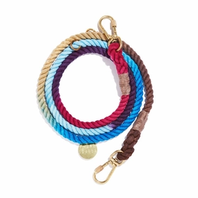 Adjustable Cotton Rope Dog Leash Mood Ring Ombre dog mixer,pet meal booster