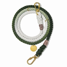Adjustable Cotton Rope Dog Leash Olive Ombre dog mixer,pet meal booster