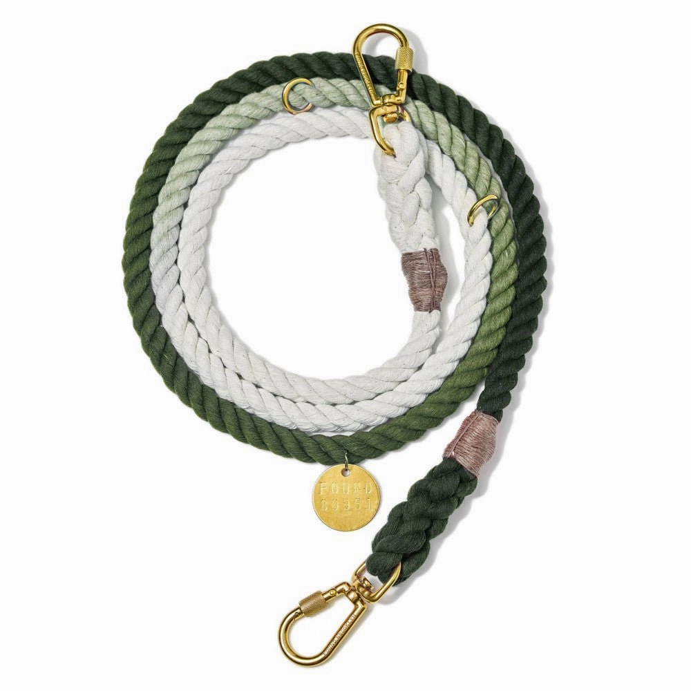 Adjustable Cotton Rope Dog Leash Olive Ombre dog mixer,pet meal booster