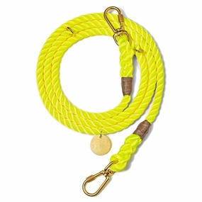 Adjustable Nylon Rope Dog Leash Neon Yellow dog mixer,pet meal booster