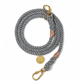 Adjustable Up-Cycled Rope Dog Leash Grey dog mixer,pet meal booster