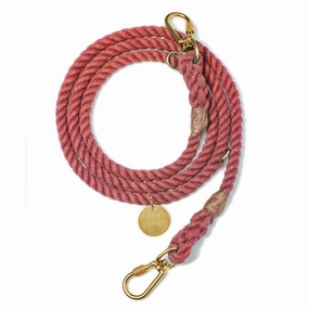 Adjustable Up-Cycled Rope Dog Leash Nantucket Red dog mixer,pet meal booster